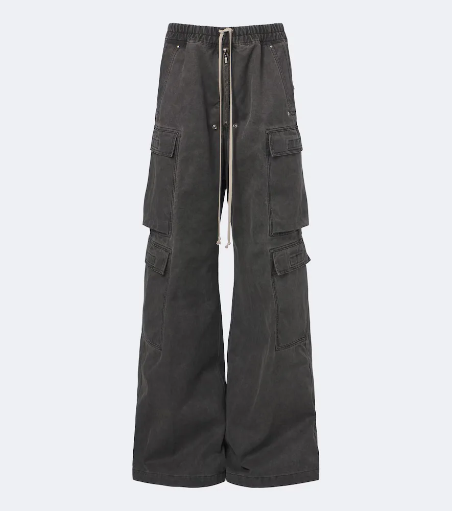 Drkshdw Jumbo Belas Cotton Canvas Cargo Pants by Rick Owens