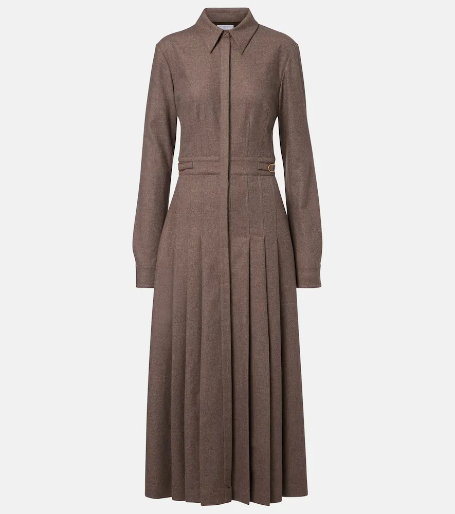 Ethel Wool and Cashmere Shirt Dress by Gabriela Hearst