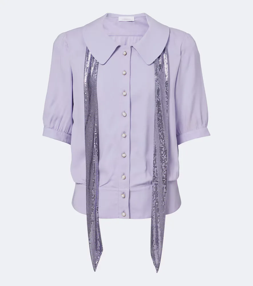 Chainmail Crêpe Blouse by Rabanne