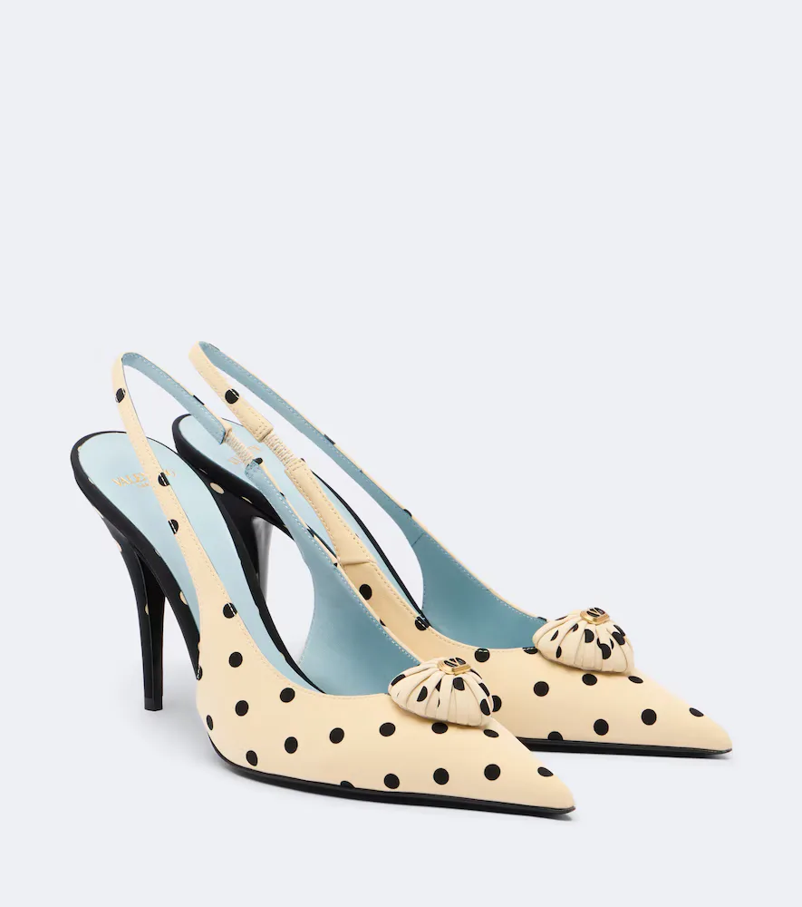 Cur Royal Polka-Dot Slingback Pumps by Valentino Garavani