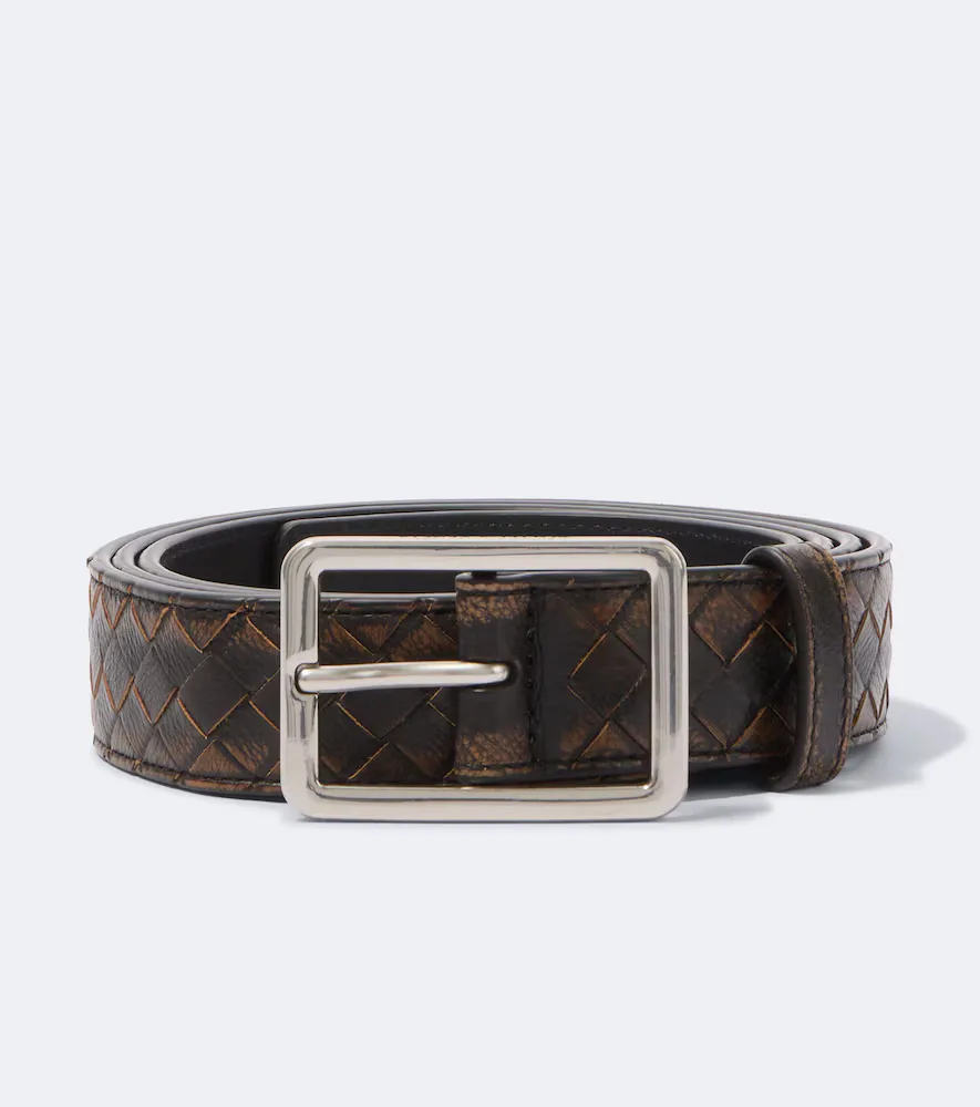 Intrecciato Leather Belt by Bottega Veneta