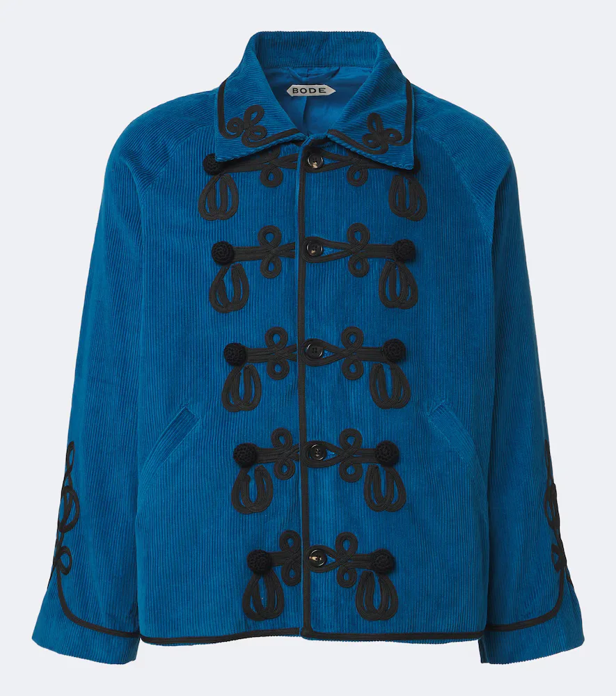 Stagecoach Embroidered Cotton Corduroy Jacket by Bode