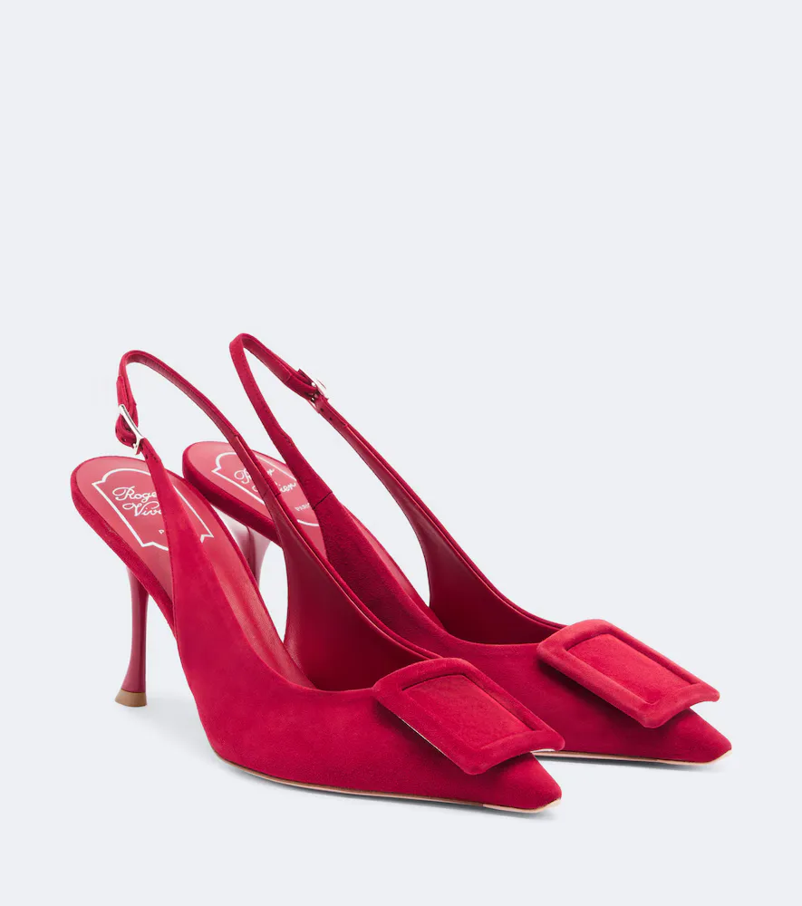 Viv in the City Suede Slingback Pumps by Roger Vivier