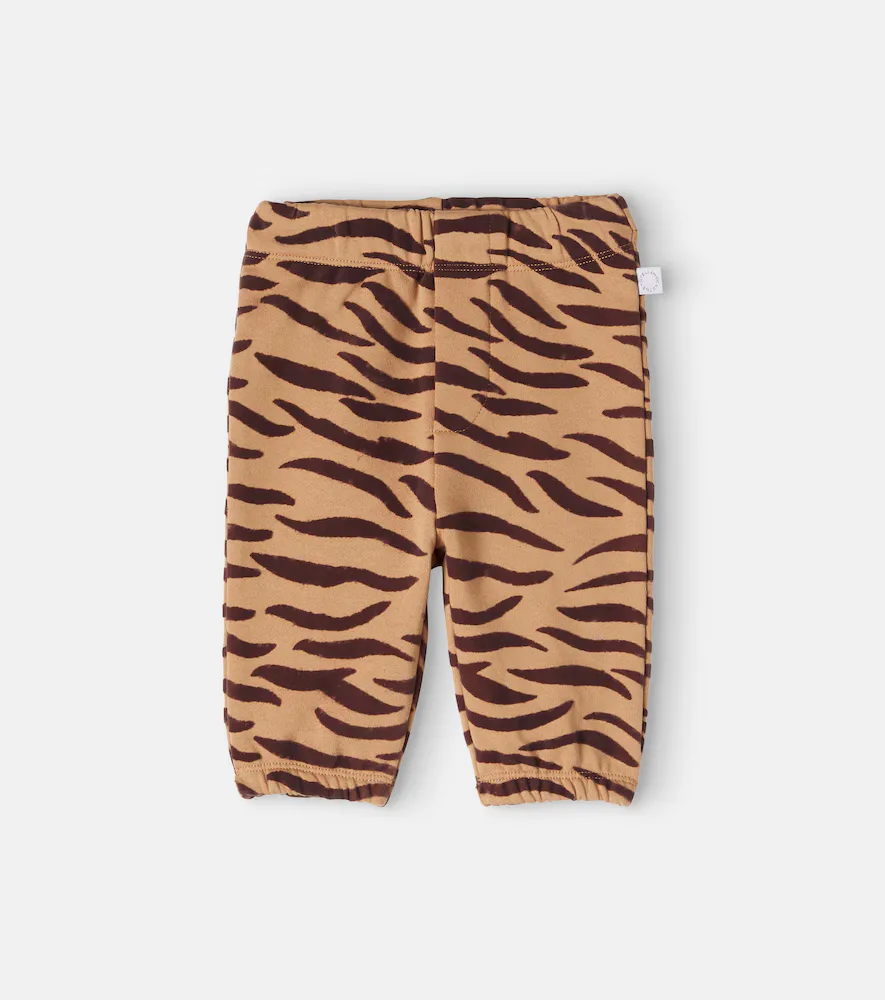 Baby Tiger-Print Cotton Fleece Pants by Stella McCartney