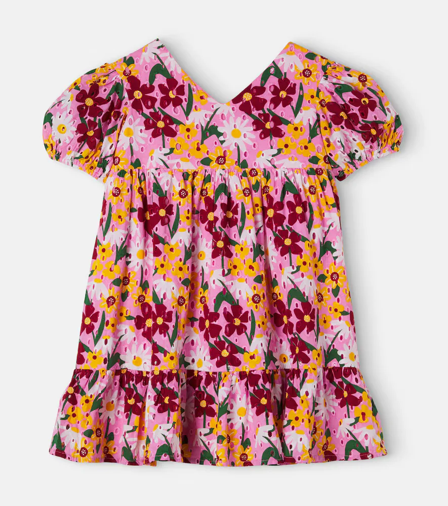 Floral Ruffled Cotton Dress by Fabula