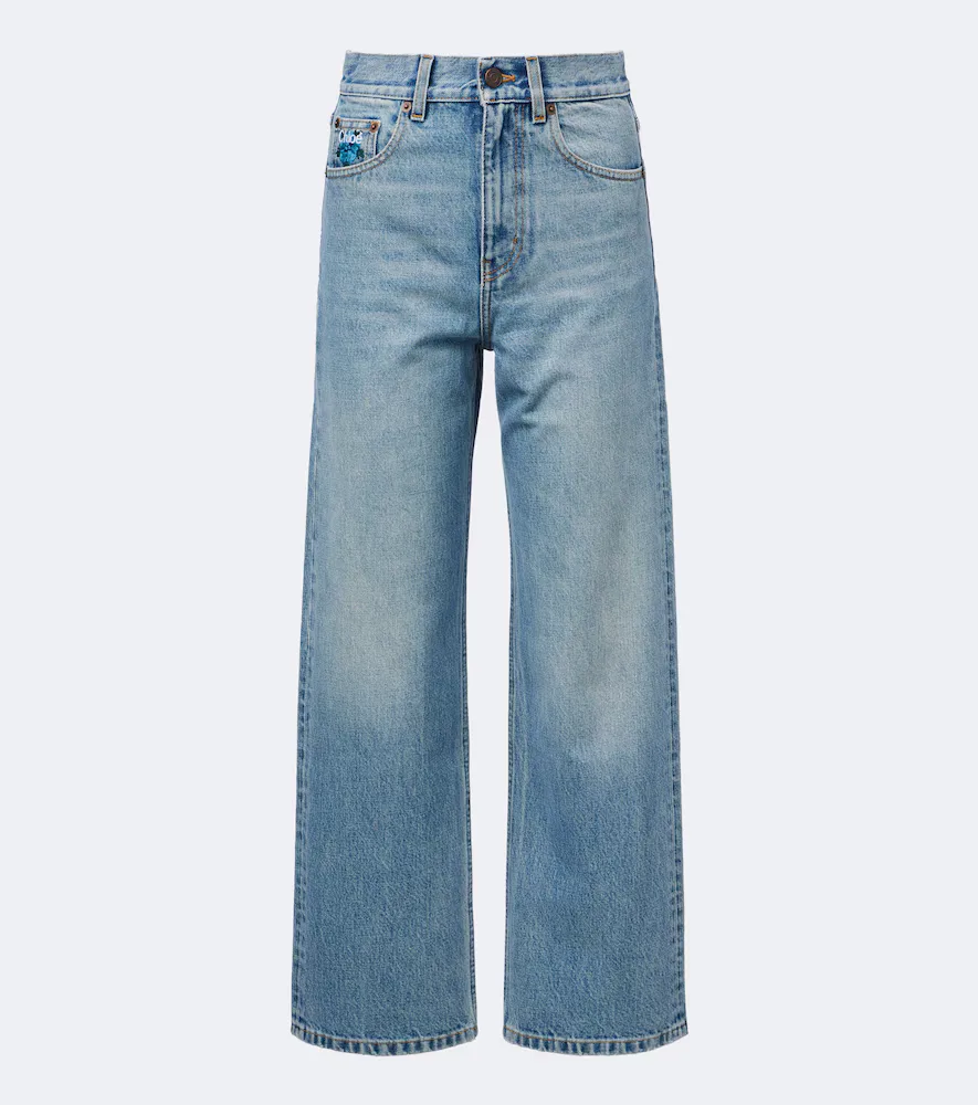 Embroidered Straight Jeans by Chloé