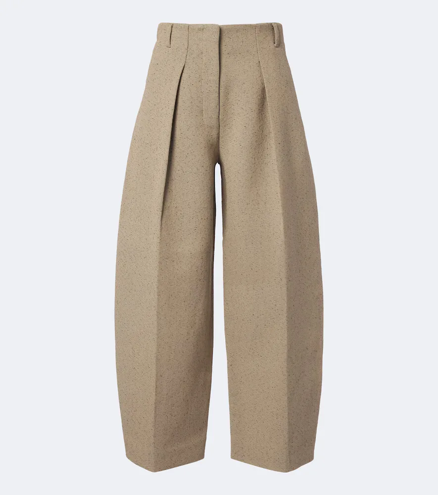 Ovalo Cotton and Wool-Blend Barrel-Leg Pants by JACQUEMUS