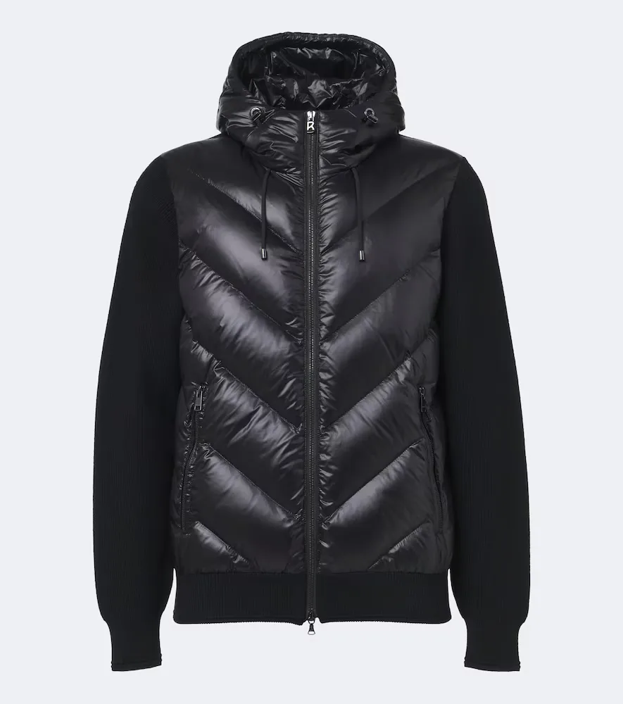 Zisco Down-Paneled Hooded Wool Cardigan by Bogner