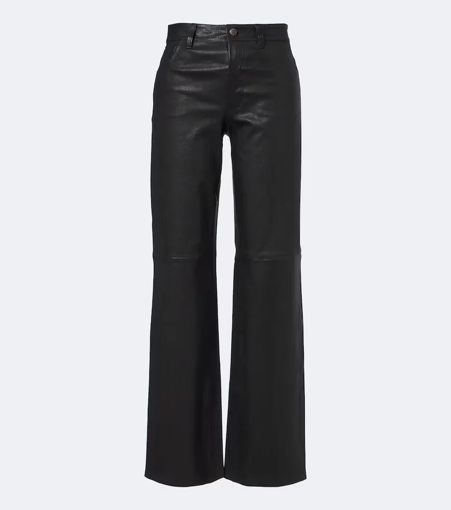 Stovepipe Leather Straight Pants by 7 for All Mankind