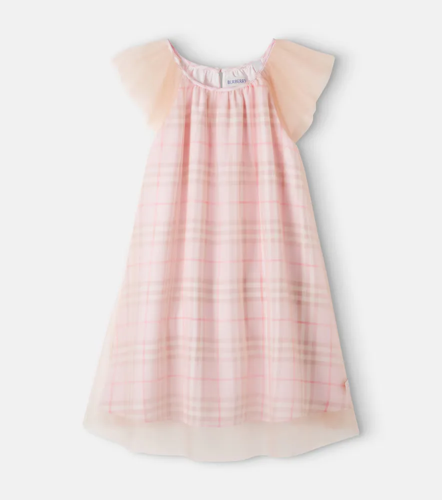 Burberry Check Silk Tulle Dress by Burberry