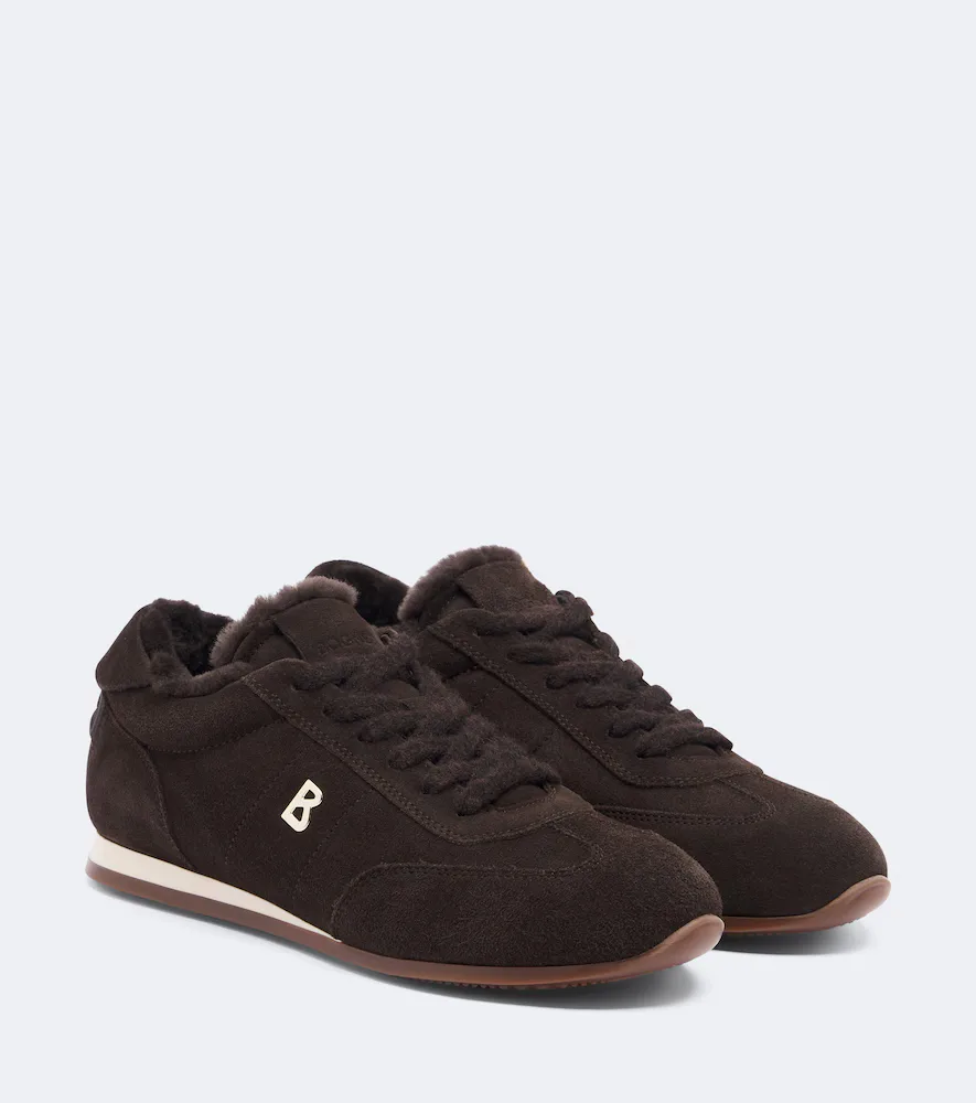 Valencia Shearling-Lined Suede Sneakers by Bogner