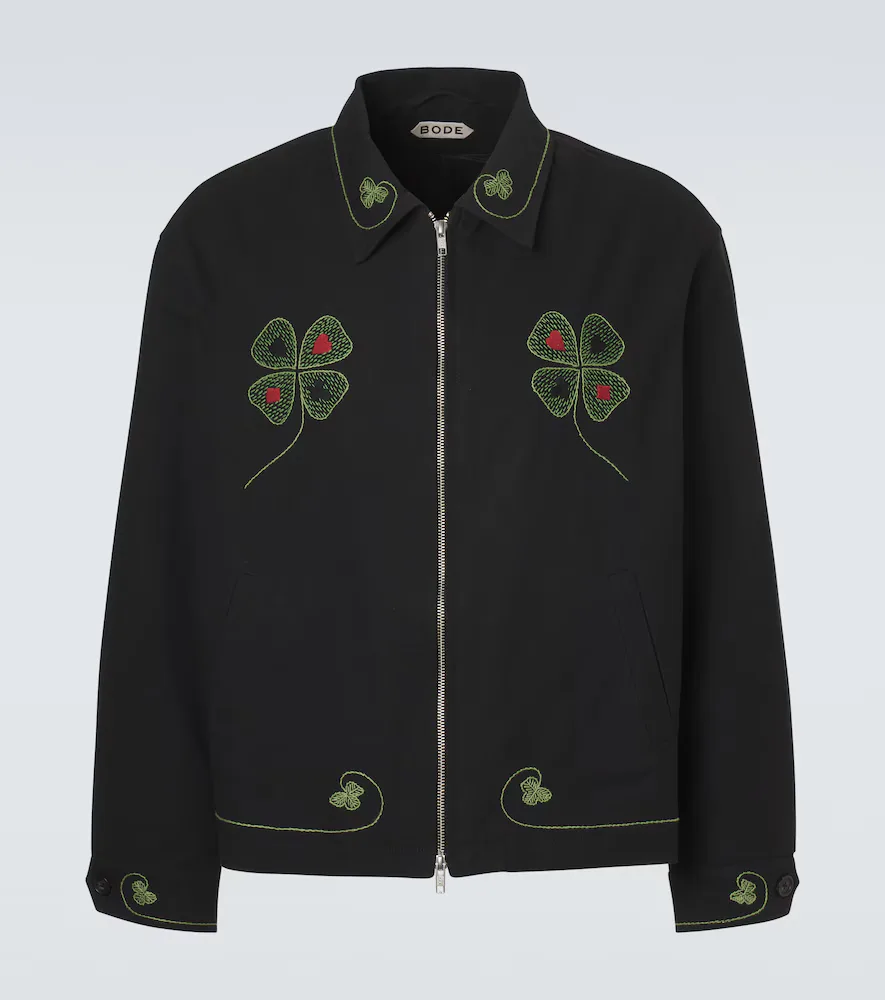 Lucky Draw Cotton Twill Jacket by Bode