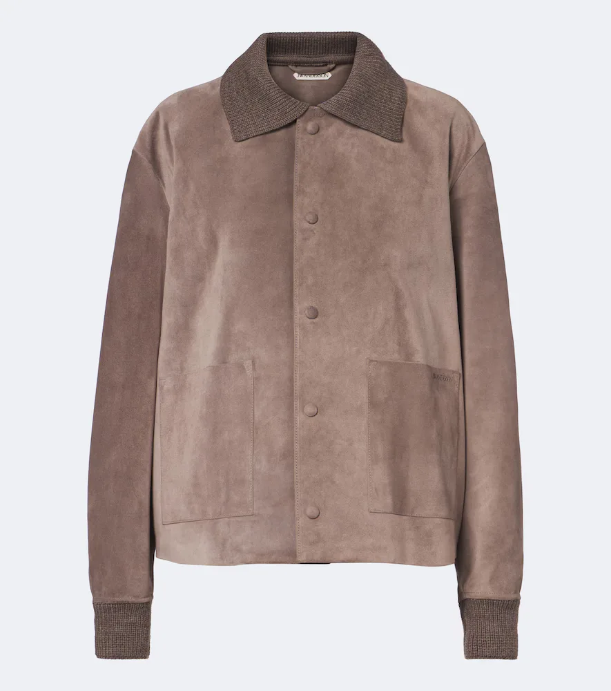 Wool-Trimmed Suede Blouson Jacket by JW Anderson