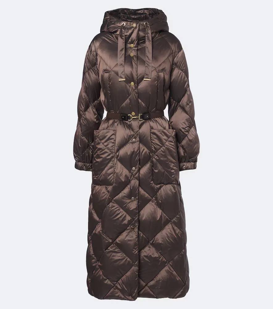 Hooded Quilted Down Coat by Max Mara