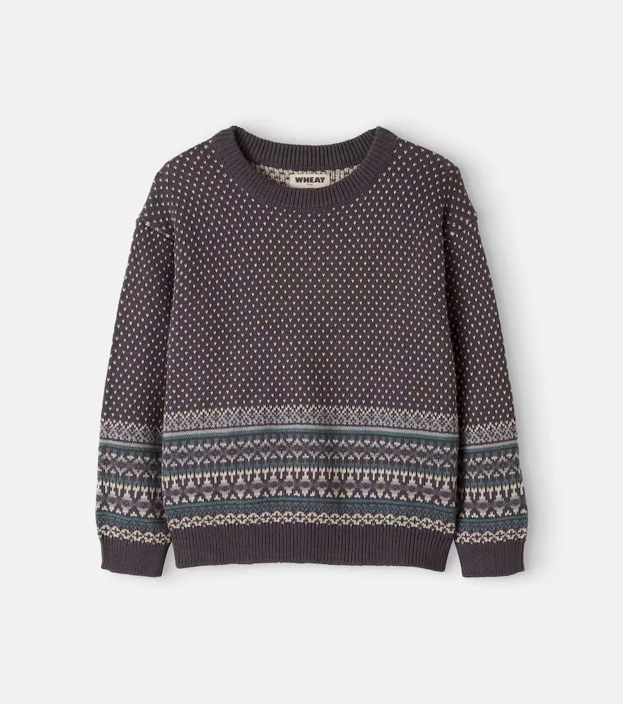 Julius Jacquard Cotton Sweater by Wheat