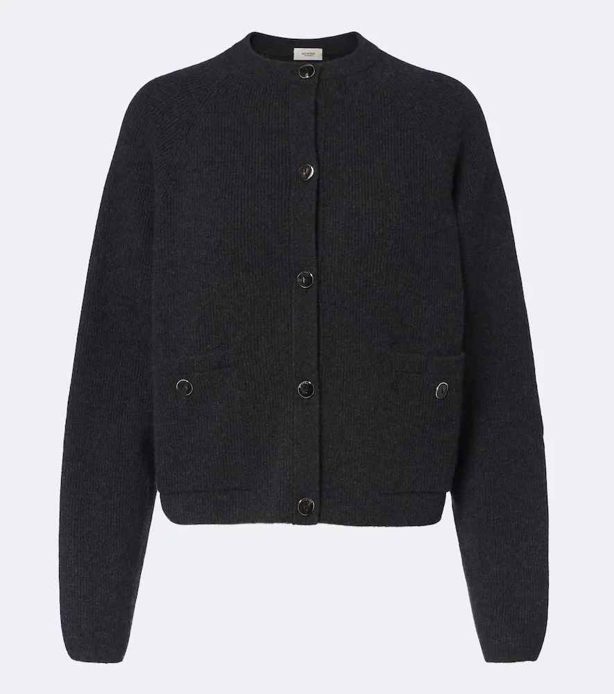 Ribbed-Knit Cashmere Cardigan by Agnona