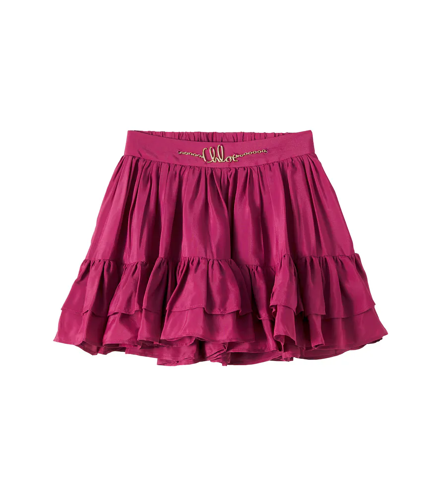 Logo Tiered Skirt by Chloé