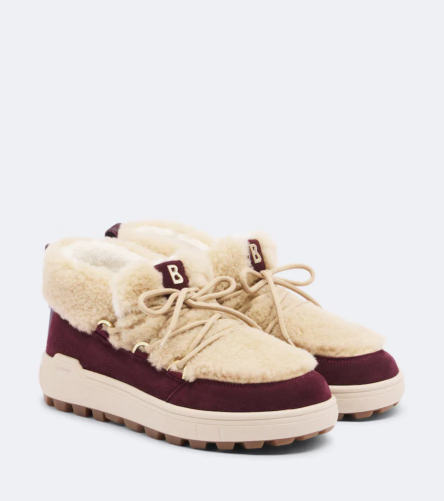 Chamonix Suede and Shearling Snow Boots by Bogner