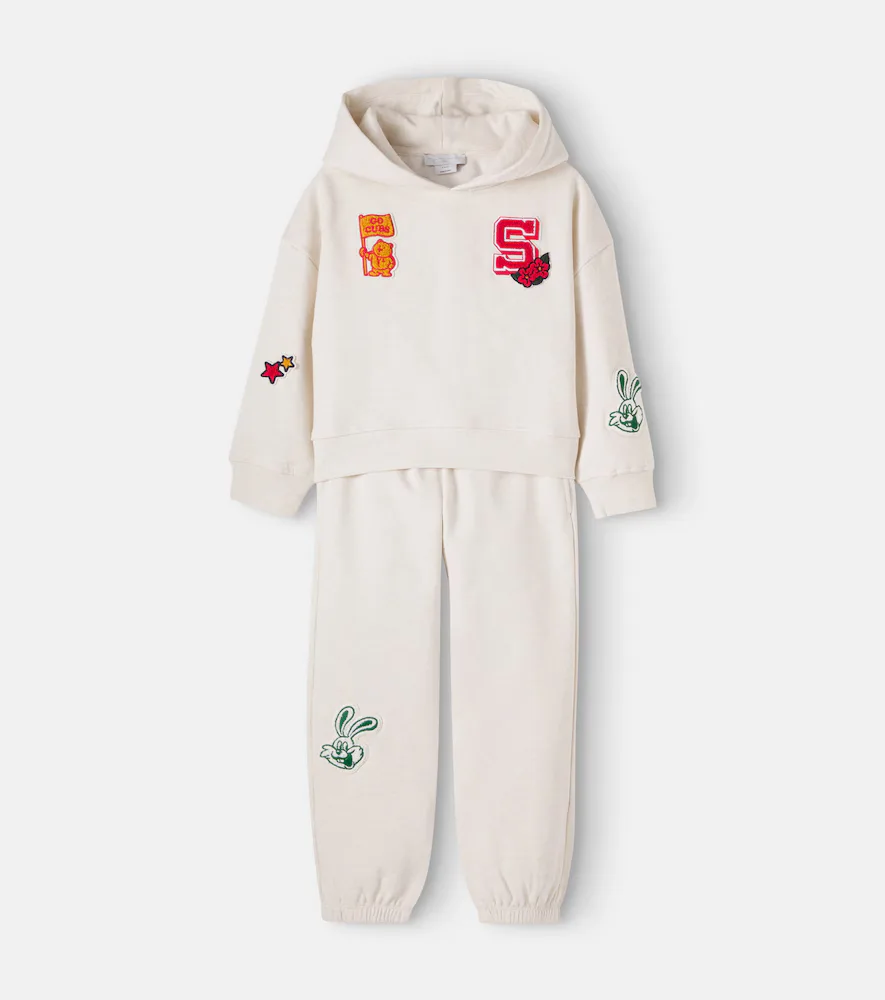 Patch-Appliqué Cotton Fleece Hoodie and Sweatpants Set by Stella McCartney