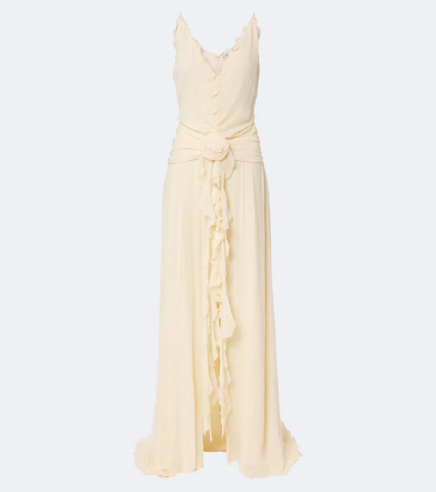 Ruffled Georgette Gown