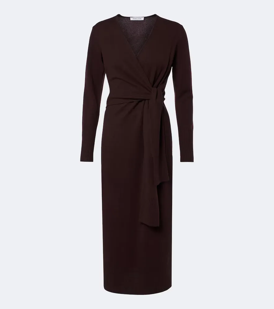 Salomez Wool and Cashmere Midi Dress