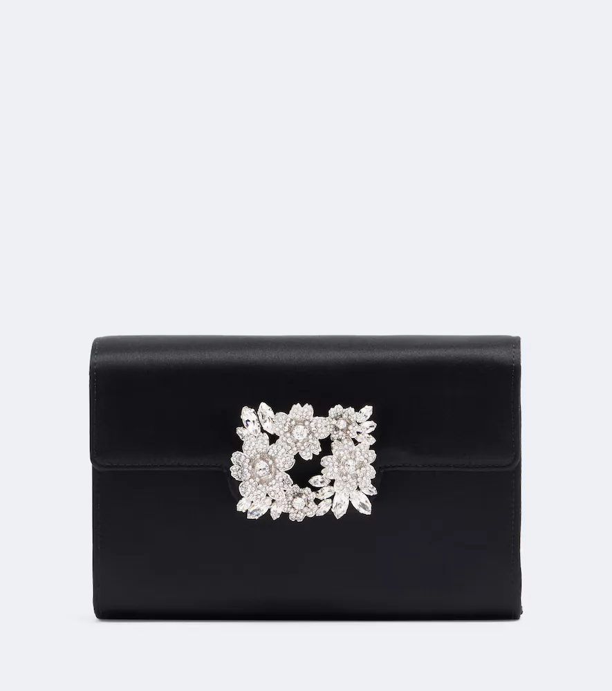 Efflorescence Mini Embellished Satin Clutch