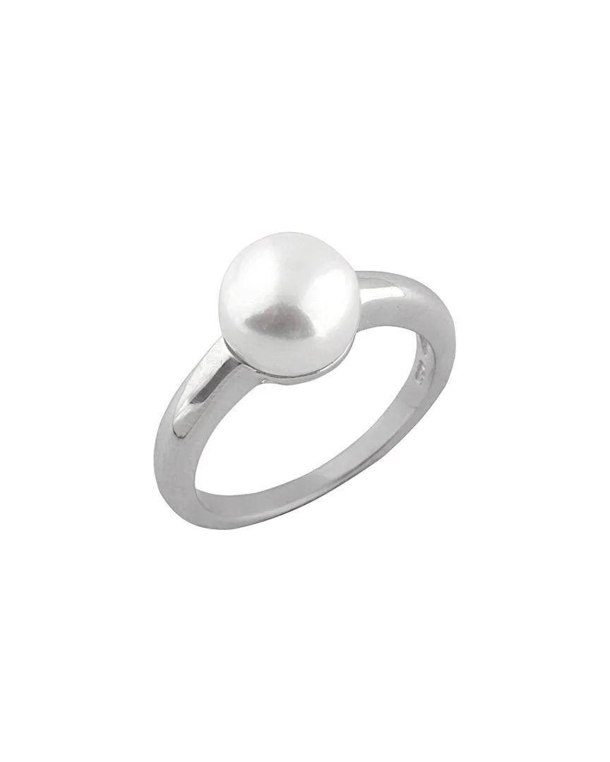 Rhodium Plated 8.5-9Mm Freshwater Pearl Ring by Splendid
