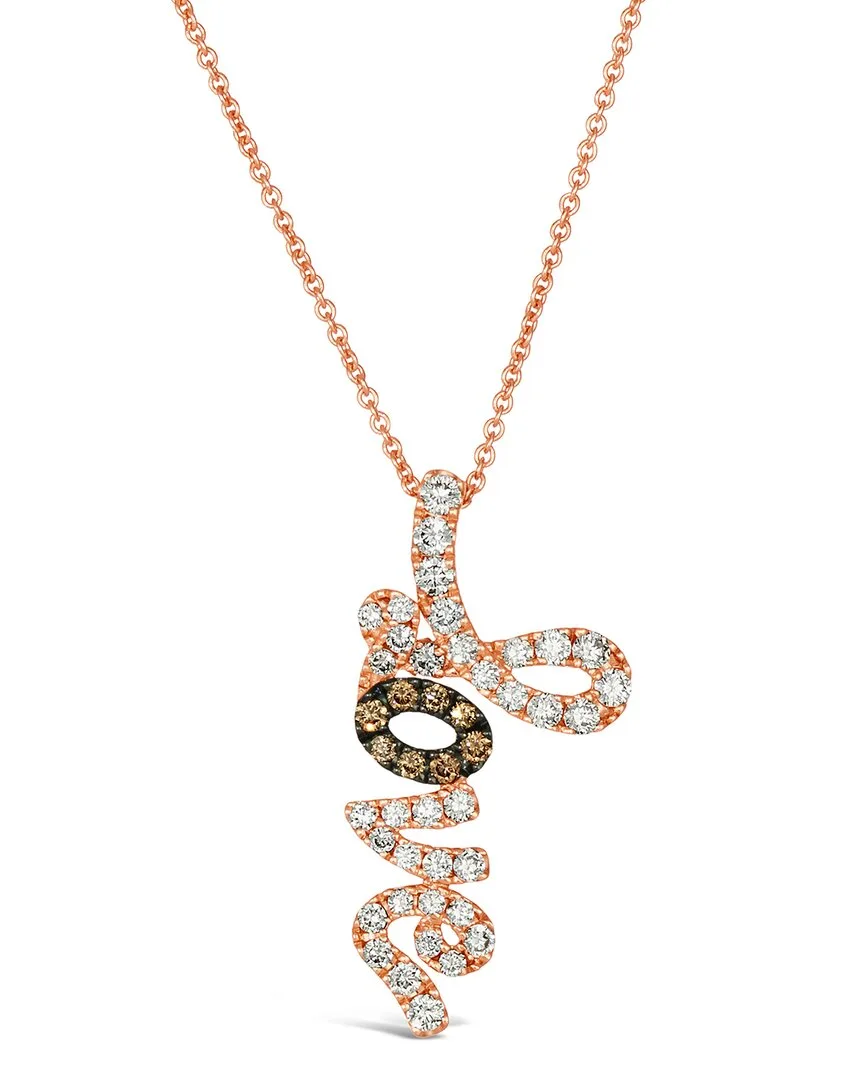 14K Rose Gold 0.56 ct. tw. Diamond Pendant Necklace by Le Vian
