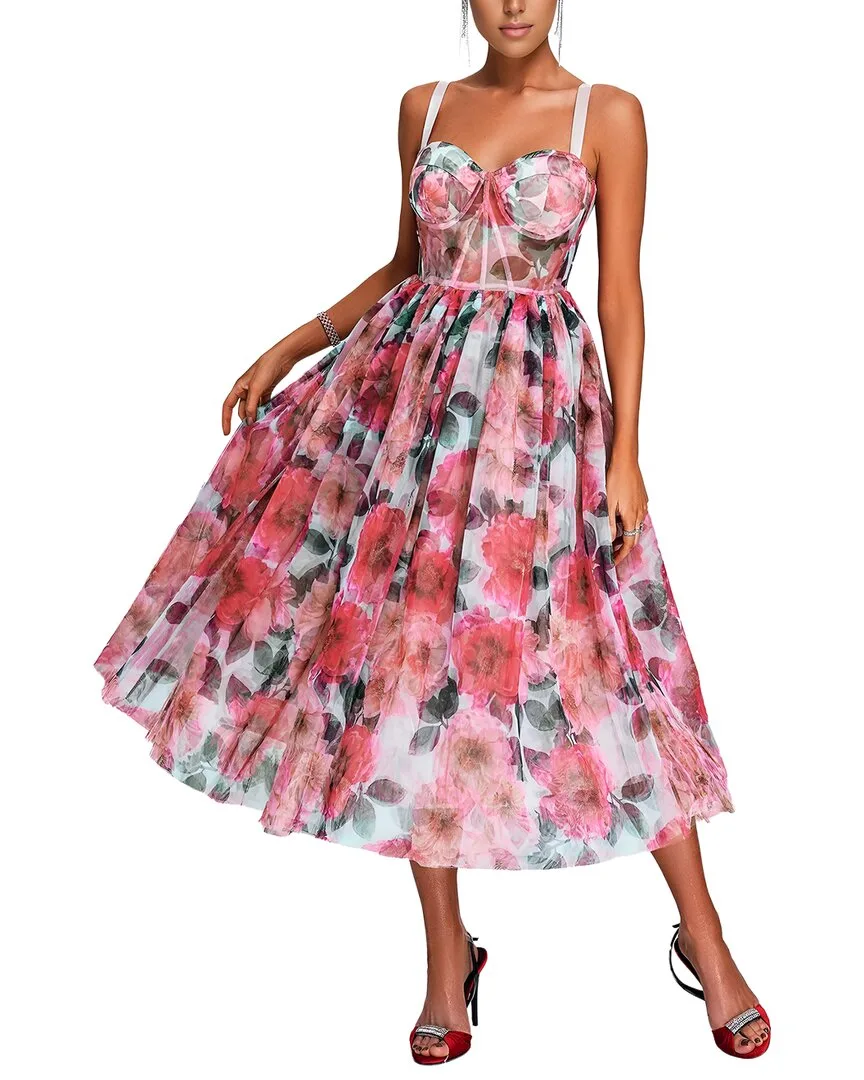 Printed Sleeveless Midi Dress by Bella Desert