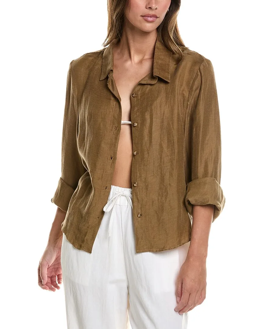 Linen-Blend Phillips Button-Down Shirt by Anemos