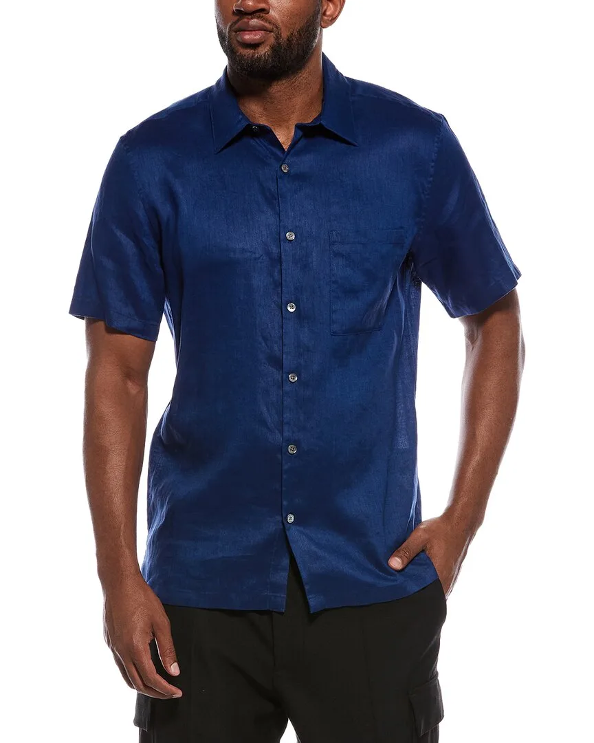 Irving Linen Button Front Shirt by Theory