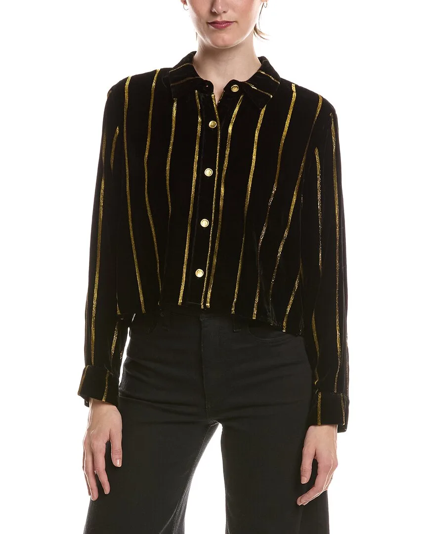 Cosette Crop Hi Low Shirt by L'AGENCE