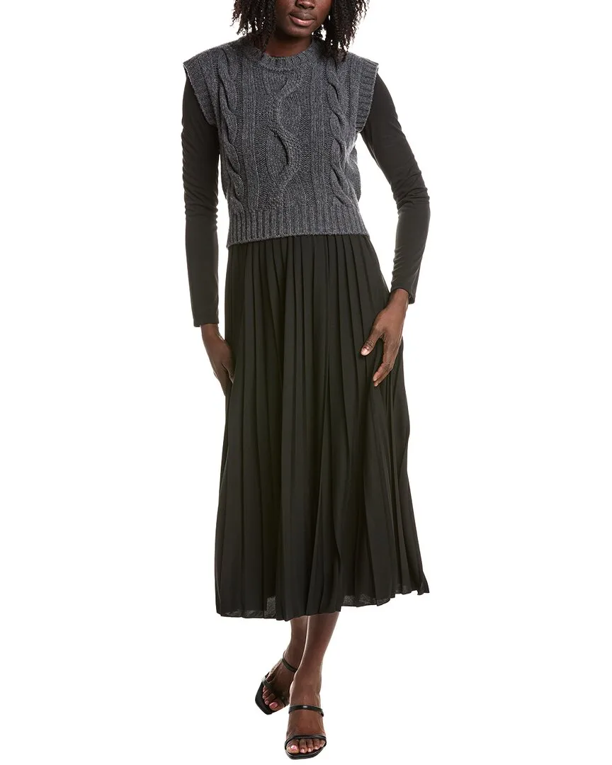 Weekend Max Mara Ebro Twofer Wool Midi Dress by Max Mara