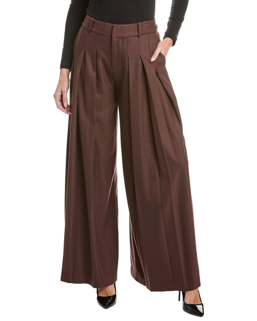 Simon Wide Leg Pleated Trouser by Alice + Olivia