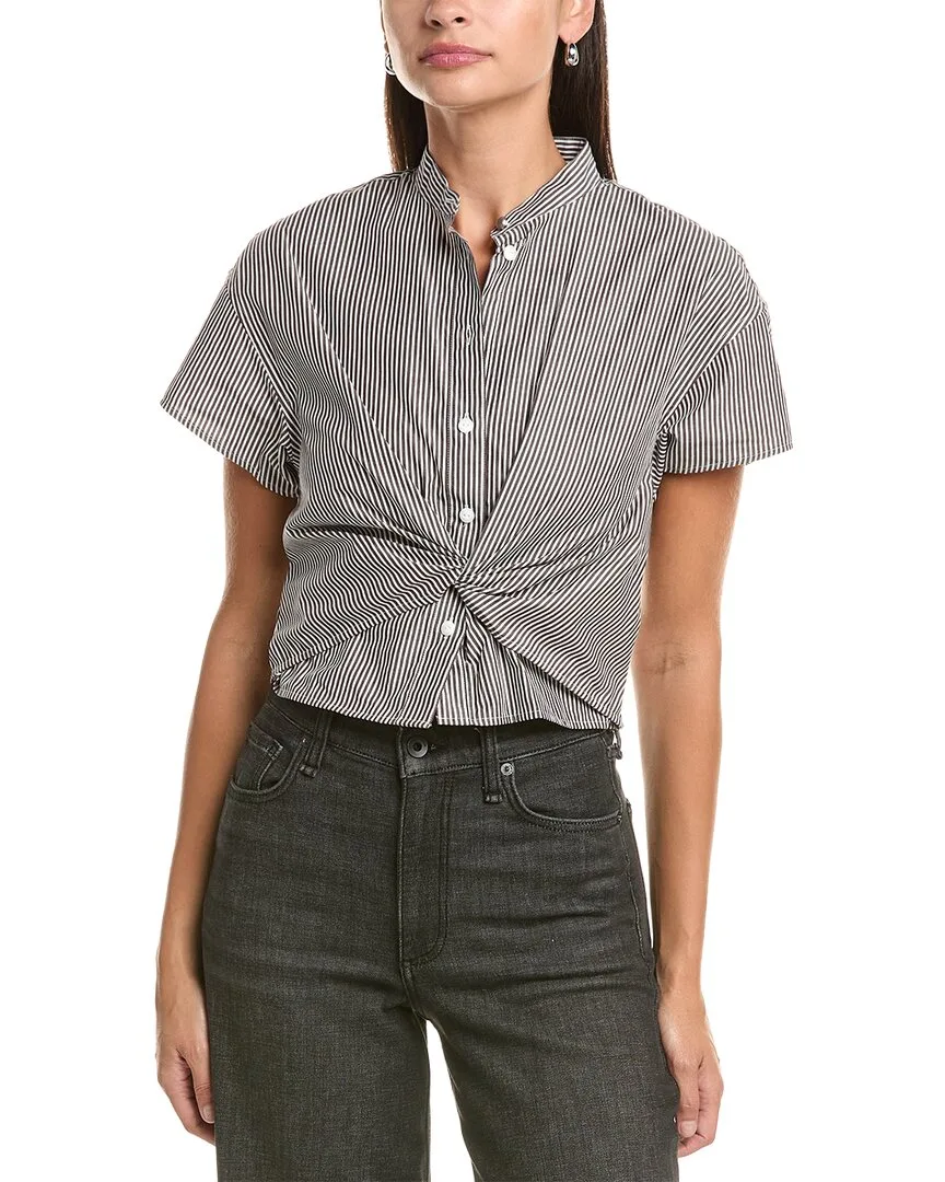 Regina Striped Poplin Top by rag & bone
