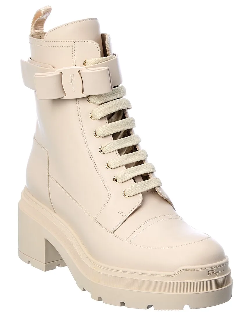 Lober Leather Biker Boot by Ferragamo
