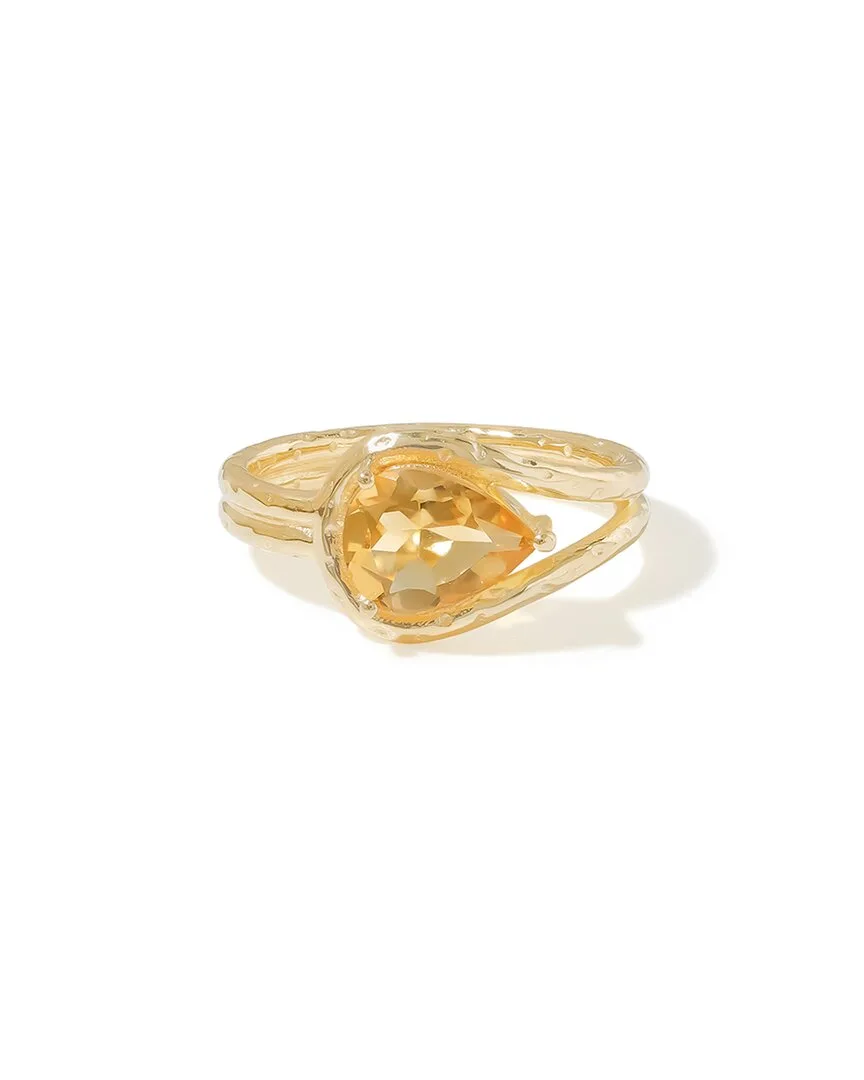 Plated 1.40 ct. tw. Citrine Solitaire Ring