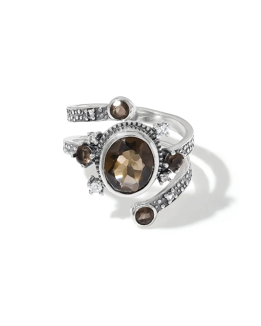 Silver Plated 3.17 ct. tw. Gemstone Statement Ring by Tiramisu