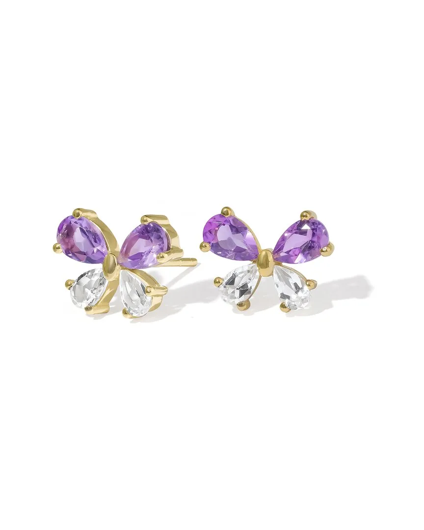 Plated 1.60 ct. tw. Gemstone Stud Earring by Tiramisu