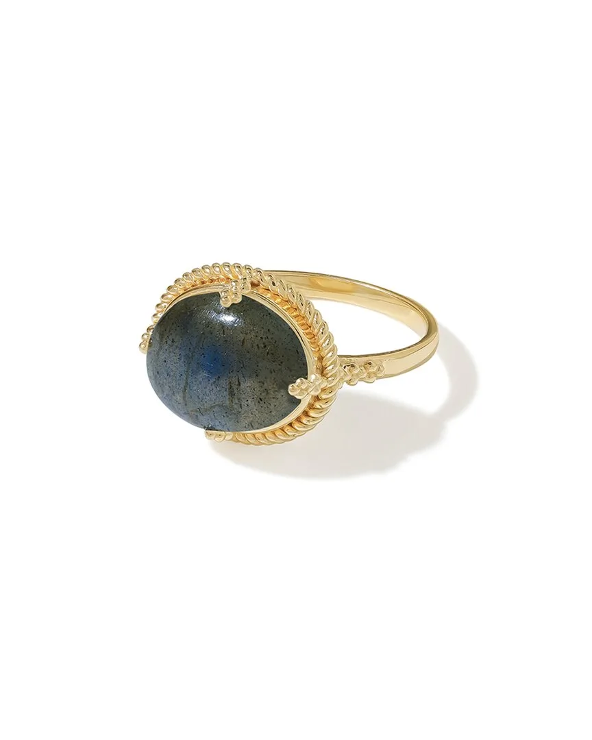 Plated 3.55 ct. tw. Labradorite Solitaire Ring by Tiramisu