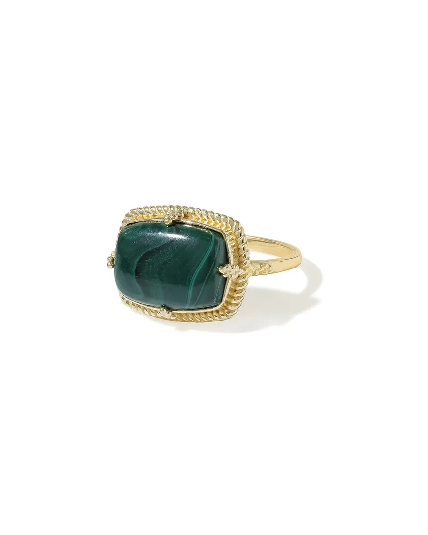 Plated 5.65 ct. tw. Malachite Solitaire Ring by Tiramisu