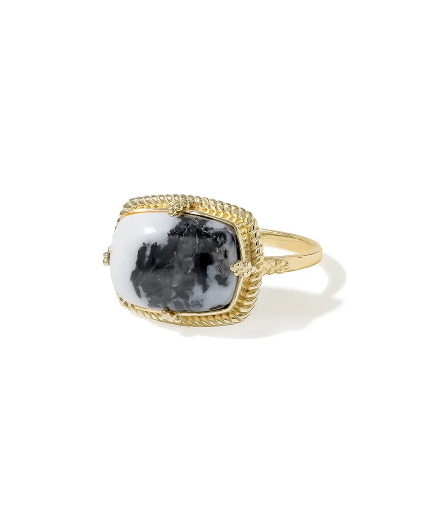 Plated 5.65 ct. tw. Zebra Jasper Solitaire Ring by Tiramisu