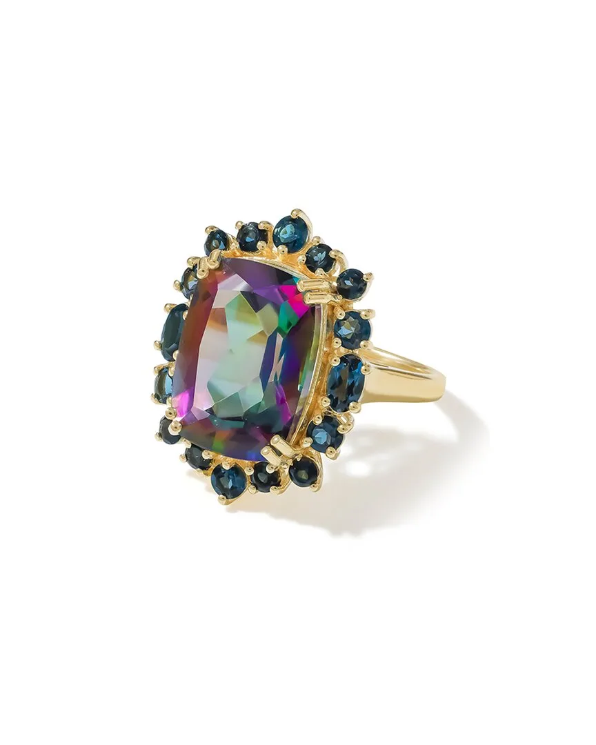 14K Plated Silver 10.40 ct. tw. Gemstone Statement Ring by Tiramisu