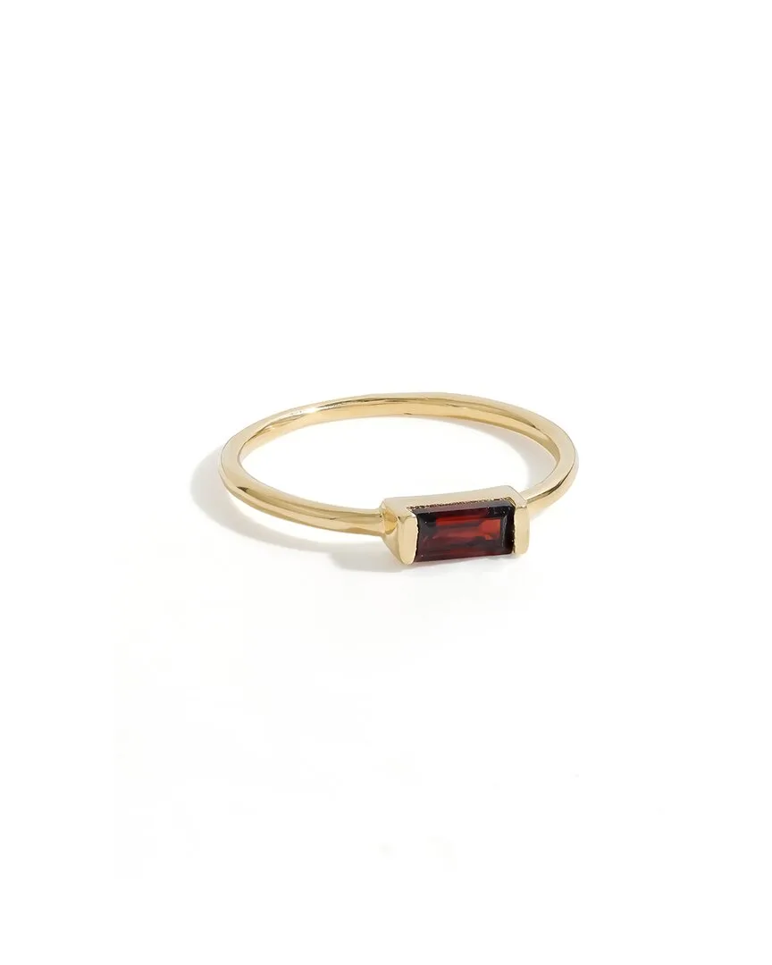 Plated 0.48 ct. tw. Garnet Solitaire Ring by Tiramisu