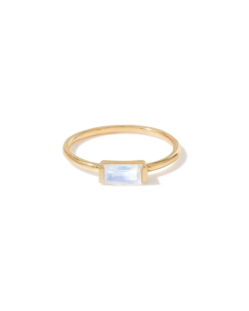 Plated 0.40 ct. tw. Moonstone Solitaire Ring by Tiramisu