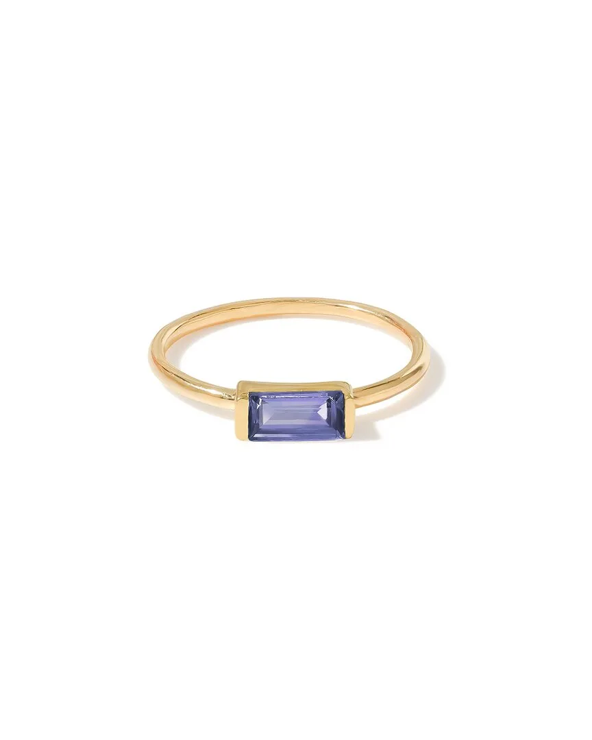 Plated 0.35 ct. tw. Iolite Solitaire Ring by Tiramisu