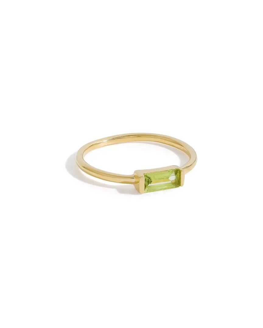 Plated 0.45 ct. tw. Peridot Solitaire Ring by Tiramisu