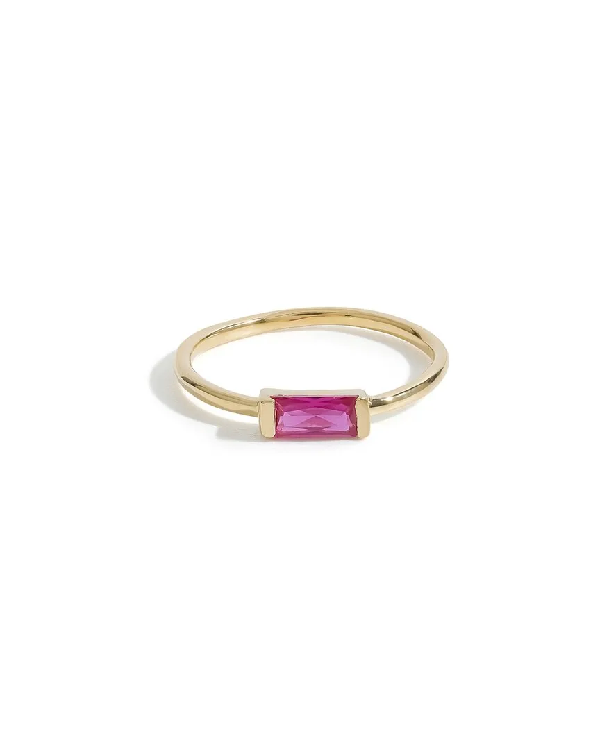 Plated 0.40 ct. tw. Lab-Grown Ruby Solitaire Ring by Tiramisu
