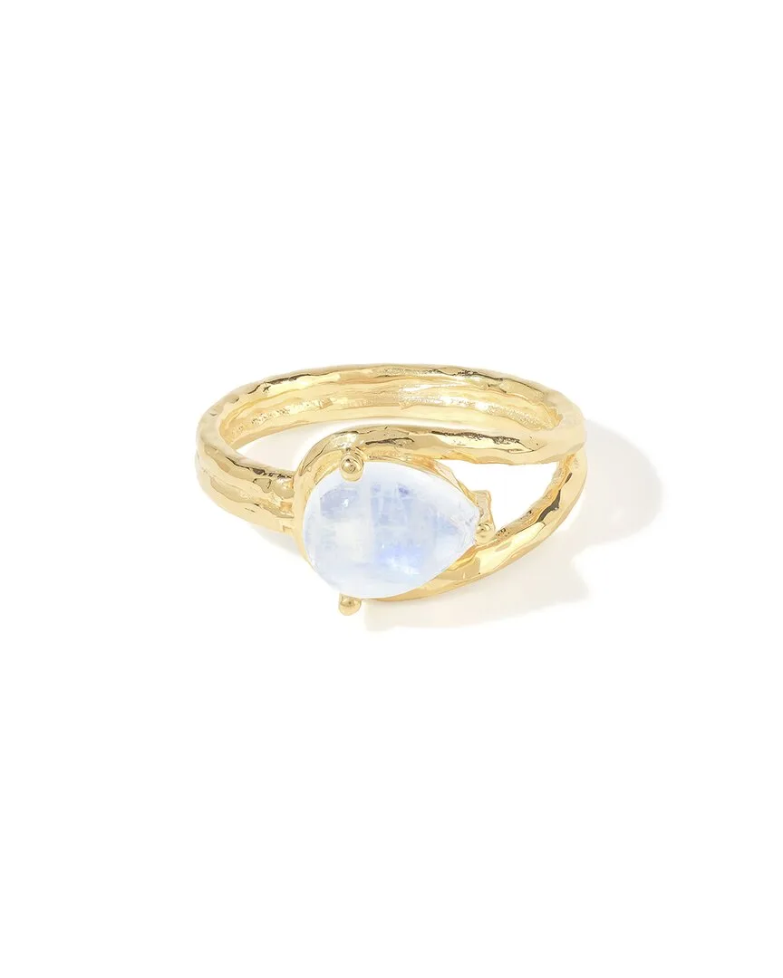 Plated 1.67 ct. tw. Rainbow Moonstone Solitaire Ring by Tiramisu