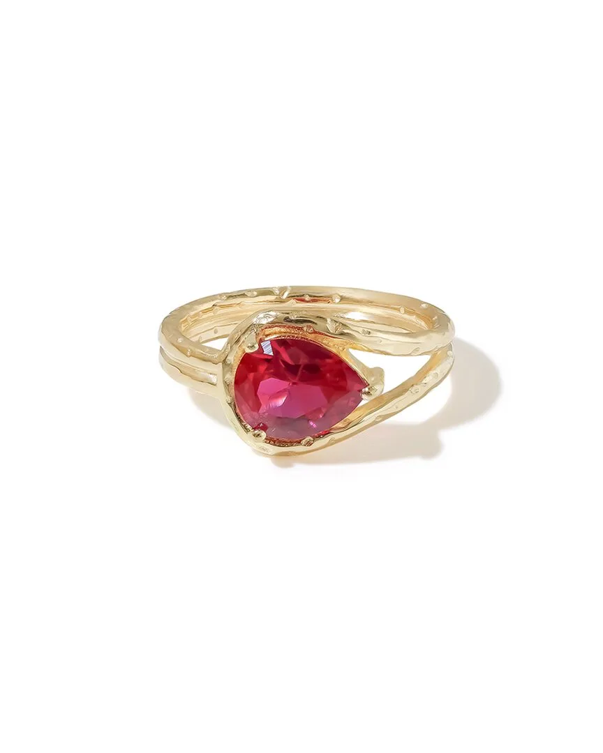 Plated 1.75 ct. tw. Lab-Grown Ruby Solitaire Ring by Tiramisu